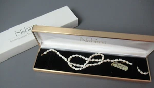 Nuevo en caja Collar de perlas de agua dulce Nishima International con cierre de 14k - 21 175 - Imagen 1 de 8