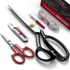 Fabric Scissors Tailor Sewing Shears - 9 Inch Heady Duty Scissors for Fabric Cut - Picture 1 of 12