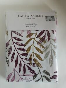 Laura Ashley Vinyl - Flannel Back Tablecloth 52'x52"  NEW Manapogo Park