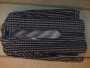 CAMISA DE VESTIR DE ALGODÓN CROFT&BARROW XXL PARA HOMBRE~CALCE CLÁSICO/MANGAS LARGAS/BOLSILLO+CORBATA - Imagen 1 de 5