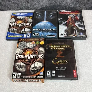 PC Game Lot Bundle of 5 Rise of Nations Maestrom Devil May Cry 3 Never Winter - Picture 1 of 7