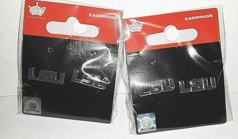LSU Tigers Stud Post Earrings Cover