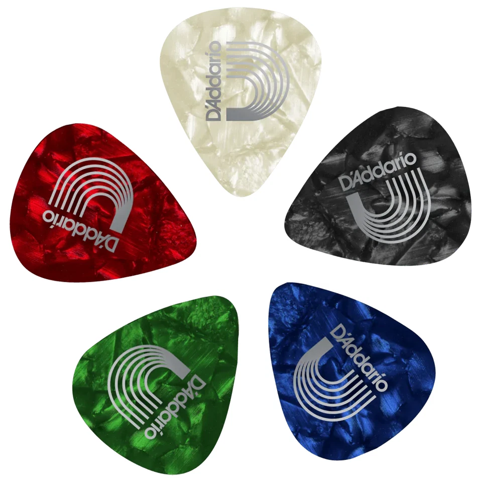 Selecciones de celuloide perla surtidas D'Addario, paquete de 12 Foto 1 de 1