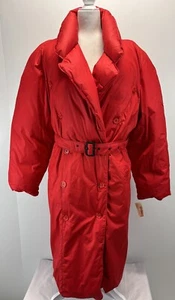 NEW! Vtg Lothar’s Goose Down Coat Jacket 1X Plus Red Nieman Marcus Double Breast - Picture 1 of 10