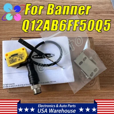 New Photoelectric Proximity Sensor 10-30VDC 4Pins For Banner Q12AB6FF50Q5 - Image 1 of 4