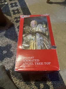 Eluceo In Motion Lighted Animated Tree Top Porcelain Angel Vintage Does Work - Picture 1 of 1