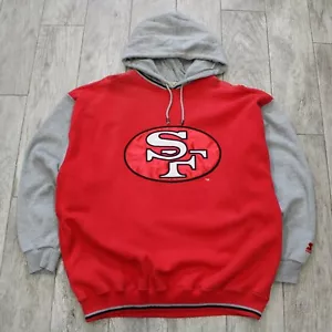Felpa con cappuccio vintage San Francisco 49ers Starter uomo XLarge rossa Niners NFL - Foto 1 di 5