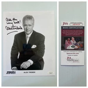 Alex Trebek Jeopardy! Signed Autograph 8x10 B&W Promo Photo - JSA - FREE S&H! - Picture 1 of 6