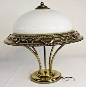 FRAMBURG Beleuchtung Kronleuchter Licht 1 Hollywood Regency neoklassisch weißes Glas - Bild 1 von 15