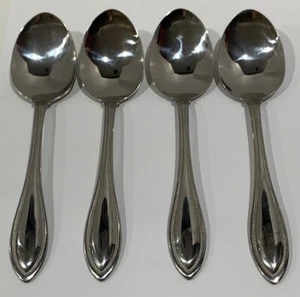 Oneida Arbor-American Harmony Edelstahl Besteck 4 Suppenlöffel 7 3/8" nie benutzt - Bild 1 von 5