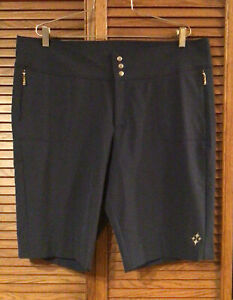 4 ALL By Jo Fit Dark Navy Blue  Womens Size 14 Bermuda Golf Shorts