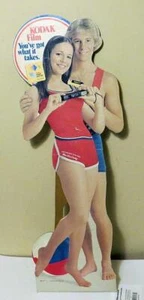 1979 KODAK CAMERA FILM CARDBOARD SIGN  STORE DISPLAY 22" WITH KIM CROSBY RARE - Picture 1 of 4