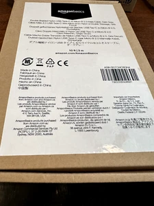 Amazon Basics Double Braided Nylon USB Type C- Micro B 10ft - Picture 1 of 1