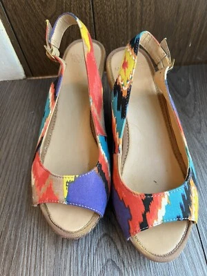 Mootsies Tootsies Moliker Mujer’s Talla 6 M Cuñas Tacones Tejidos Foto 1 de 4