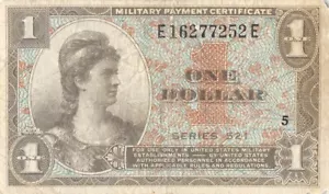 USA / MPC $1 1952 Series 521 Plate # 5 Circulated Banknote ZD - Picture 1 of 2