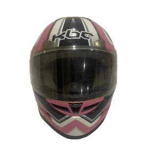 KBC Max Jam Design Womens Pink Motorcycle Helmet Size Extra Small 53-54 CM - Picture 1 of 8