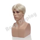 Male Fiberglass Mannequin Head Bust Wig Hat Jewelry Display #MZ-H2