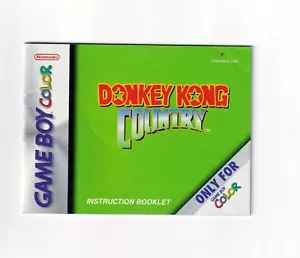 Donkey Kong Country - Libretto Istruzioni Manuale Autentico Game Boy Color - Foto 1 di 2