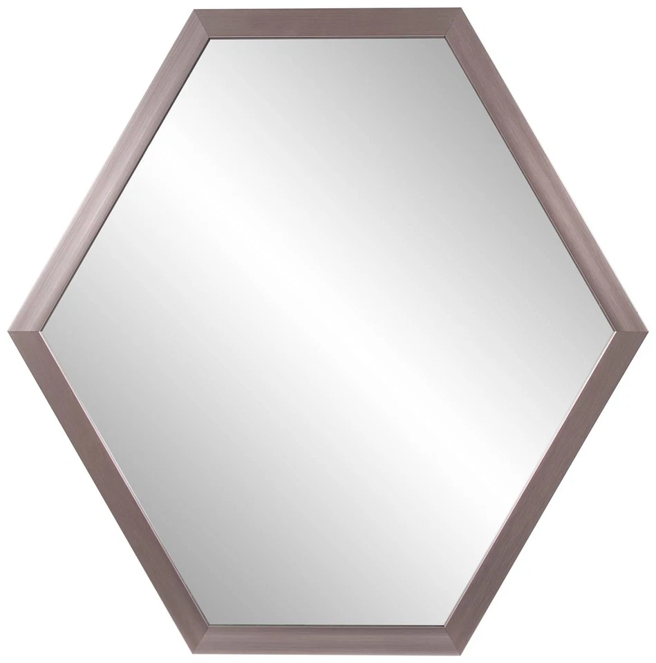 Современное графитовое шестиугольное настенное зеркало Howard Elliott Sheldrake 30 дюймов - Изображение 1 из 1