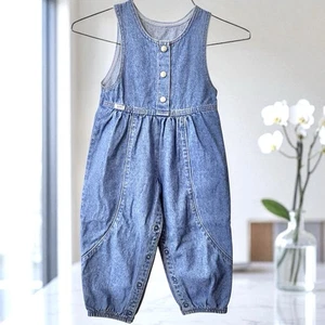 Mono Jean Lee Babero Mameluco Niño Pequeño Punto Arco Iris EE. UU. Espalda Desnuda De Colección 4T - Imagen 1 de 13