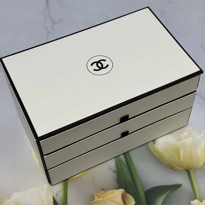 Chanel Make Up box Beaute Beauty Makeup White Box Jewelry Storage Vanity Box - Image 1 of 4