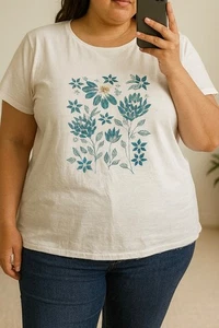 M&Co Spirit Damen T-Shirt Tee Shirt Bedrucktes T-Shirt Größe 18 - Bild 1 von 9