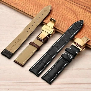 For Samsung Galaxy Watch 3 4 5 6 Strap Band Genuine Leather 40/44/42/46/43/47mm - Picture 1 of 28