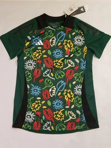 NWT Adidas Tiro Jersey Women's Green Floral Print AEROREADY Sz Small MSRP$60 - Imagen 1 de 14