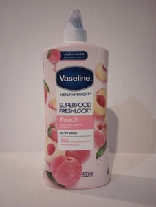 Vaseline Healthy Bright Superfood Freshlock Peach Body Lotion 16.9 Oz. (500ml) - Picture 1 of 5