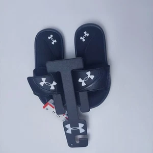 NEW Big Boys Under Armour Ignite VI Youth Slides, BLACK, Size 12 k - Picture 1 of 4