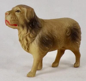 Retriever Dog Celluloid Toy Gray Black Christmas Putz Railroad Display #12 - Picture 1 of 10