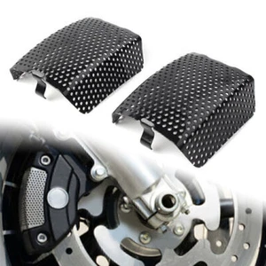 Pair Black Front Caliper Screen Inserts Fit Harley V-Rod Touring Models 08-19 - Picture 1 of 8