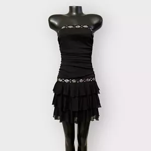 Mini Vestido Formal Sin Tirantes Años 90 Y2K De Colección Para Mujer Mediano Whimsey Gótico Bruja - Imagen 1 de 10