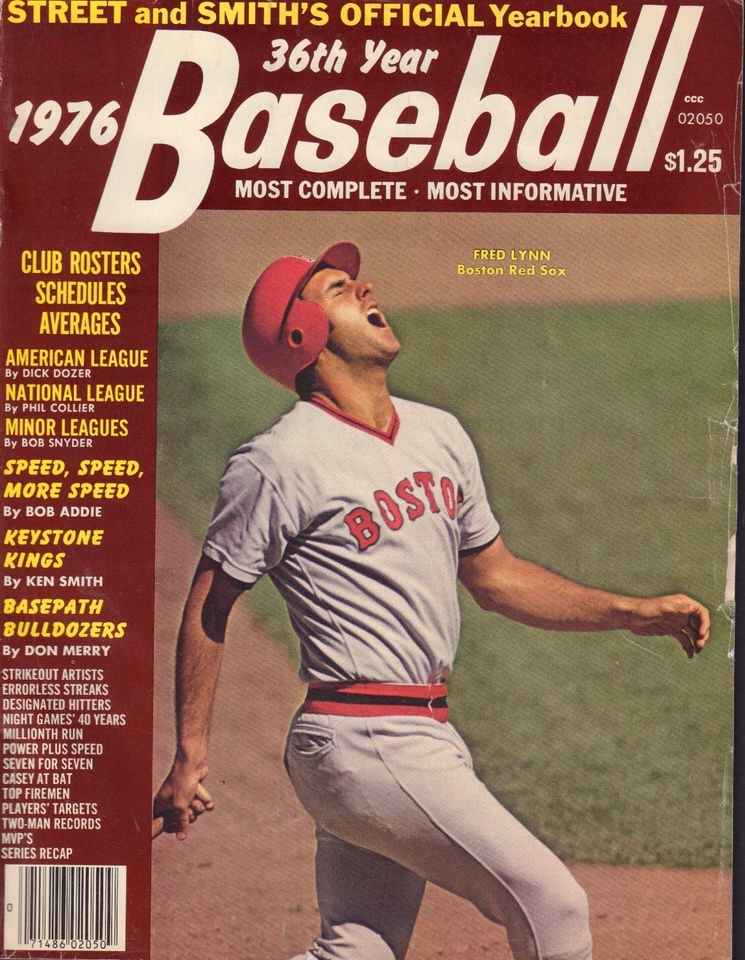 1976 Street & Smith's Baseball Yearbook Fred Lynn 071817nonjhe - Image 1 of 1