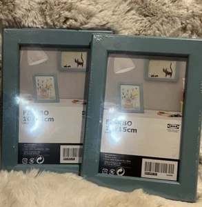 Neu Ikea Fiskbo Bilderrahmen Foto 10 x 15 cm / 4x6 in blau - Bild 1 von 3