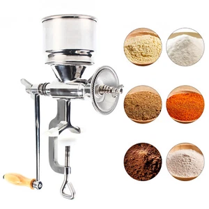 Stainless Steel Manual Grain Mill Hand Crank Wheat Bean Corn Grinding Machine - Picture 1 of 12