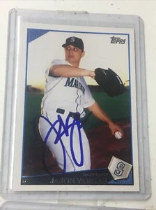 Seattle Mariners Jason Vargas Signed 2009 Topps Autograph Card UH210 Certificate - Picture 1 of 7