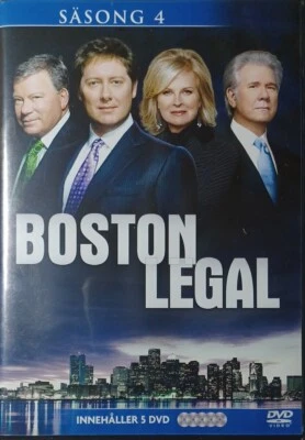 BOSTON LEGAL COMPLETE SEASON 4 DVD NEW SEALED SWEDISH IMPORT + ENGLISH LANGUAGE  - Image 1 of 2