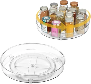 2 Porta Spezie Girevole per Cucina (27 Cm + 23,5 Cm) - Lazy Susan - Porta Spezie - Foto 1 di 12