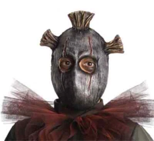 Prankster 1/2 Mask Silver Scary Killer Clown Halloween Child Costume Accessory - Picture 1 of 1