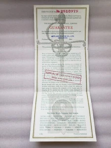Rare Rolex 1950s Guarantee Warranty Vintage - Picture 1 of 4