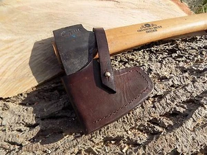 HANDGEFERTIGTE BRAUNE LEDERHÜLLEN GRANSFORS BRUKS WILDLIFE AXT braun