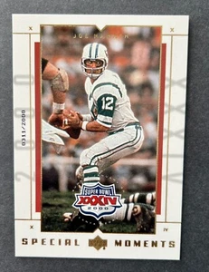 2000 UPPER DECK JUMBO SPECIAL MOMENTS JOE NAMATH CARD #0311/2000 3.5" X 5" - Picture 1 of 2