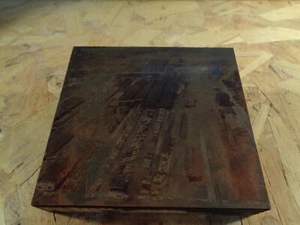 Charles City Oliver Tractor Plant - Historic Iowa Printing Press Block - Picture 1 of 5