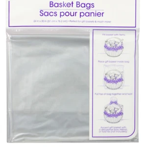 2 Wrap Bolsa de regalo Cellastas de celofán transparente 24 x 30 Día de las Madres, Vacaciones NUEVO - Imagen 1 de 3