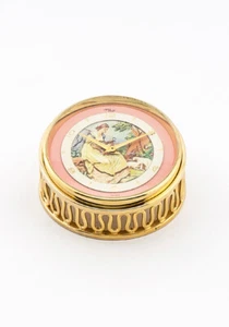 Fine IMHOF swiss table clock 60's with a romantic painted dial - Picture 1 of 3