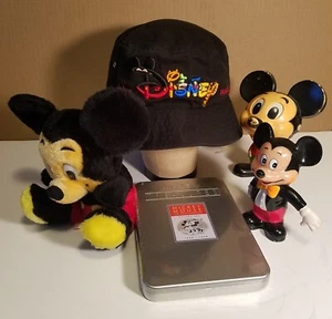 Juguete, peluche, banco, películas en DVD de colección de Disney Mickey Pull de lata y sombrero para adulto - Imagen 1 de 12