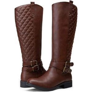 Vepose Stivali Equitazione Donna 49 Stivali Alti Ginocchio Fibbia Stivali Polpaccio - NUOVI - Foto 1 di 7