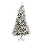 Nearly Natural Christmas Tree 8' Most Realistic Frosted W/500 Clear Led Lights