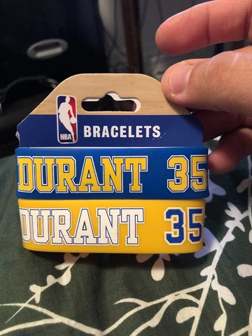 Golden State Warriors Kevin Durant 2 Piece Silickne Bracelet NBA Cover